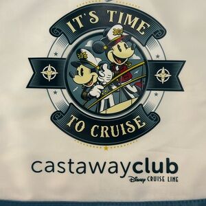 Disney Cruise Line Castaway Club Zippered Tote Bag 25th Anniversary NEW N/Tag